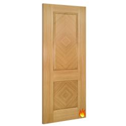 Kensington 2 Panel Internal Oak Fire Door (18mm lippings)